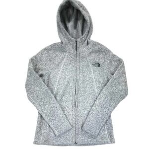 The North Face Cresent Full Zip Fleece Hoodie Jacket Heather Gray Medium NWOT